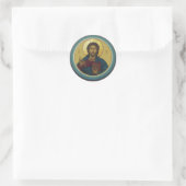 Sticker Rond Christ Pantocrator byzantin Mosaïque ronde Art (Sac)