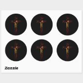 Sticker Rond Christ sur croix Black Edition (Feuille)