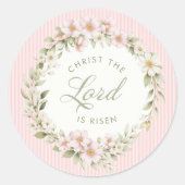 Sticker Rond Christ the Lord is Risen | Spring Flowers (Devant)