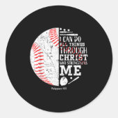 Sticker Rond Christian Baseball Philipans 4_13 I Can Do All Thi (Devant)