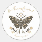 Sticker Rond Christian Be Transformé Boho Butterfly Custom (Devant)