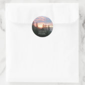 Sticker Rond Christian Bible Verse Sunrise Paysage (Sac)