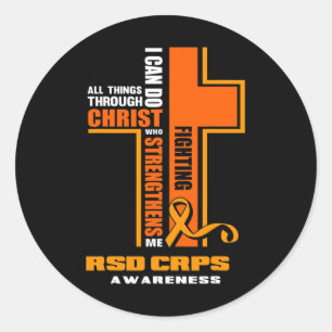 Sticker Rond Christian CRPS Guerrier Combattants RSD Sensibilis