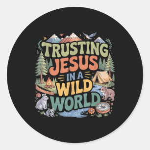 Sticker Rond Christian Été Véritable Nord Confiance Jésus Camp