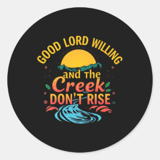 Sticker Rond Christian Jesus Pays Rétro Vintage Bon Premium