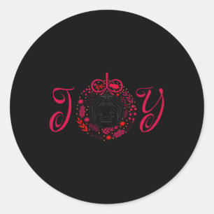 Sticker Rond Christian Noël Joie Jésus Nativité Scène Foi