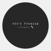 Sticker Rond Christian Pregnancy God'promise In Progresfaith Ba (Devant)