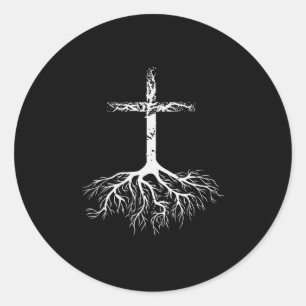 Sticker Rond Christian Racine ta foi en Jésus Christ Racine Tre