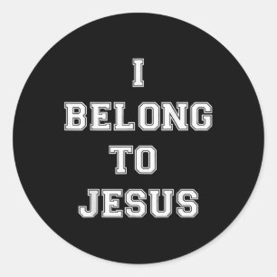 Sticker Rond Christian Retro Citation I Appartient À Jesus Funn