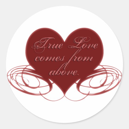 Sticker Rond Christian Valentine's Day Cartes, Tee - shirts & C (Devant)