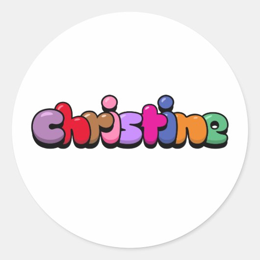 Sticker Rond Christine (Devant)