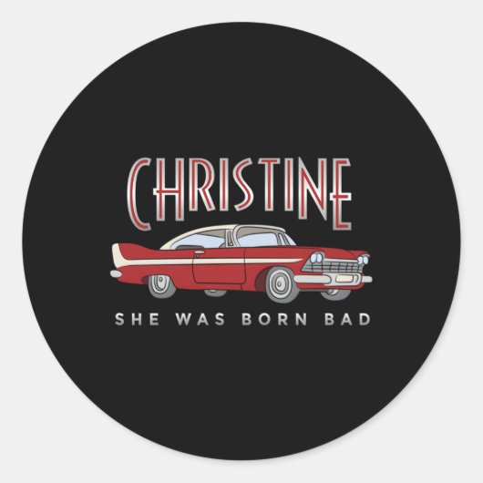 Sticker Rond Christine Car Model Automotive (Devant)
