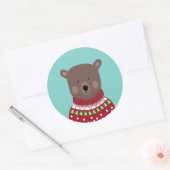 Sticker Rond Christmas Bear (Enveloppe)