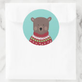 Sticker Rond Christmas Bear (Sac)