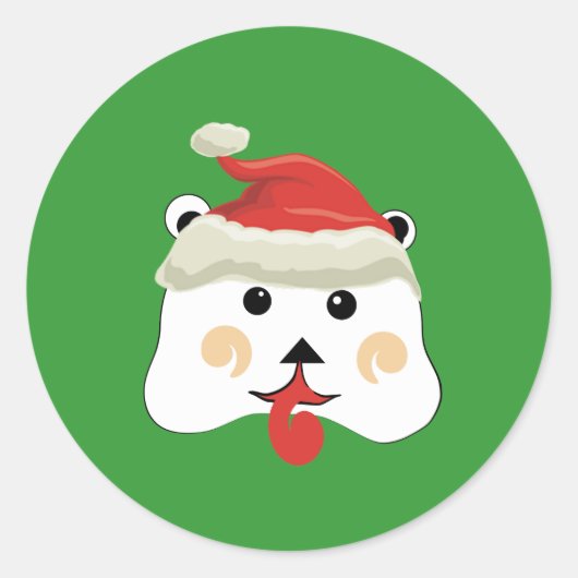 Sticker Rond Christmas Bear (Devant)