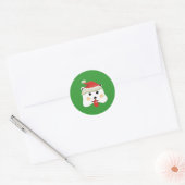 Sticker Rond Christmas Bear (Enveloppe)
