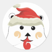 Sticker Rond Christmas Bear (Devant)