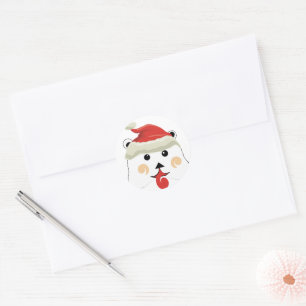 Sticker Rond Christmas Bear