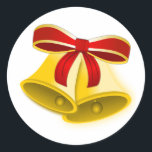 Sticker Rond Christmas Bells<br><div class="desc">Sticker pour les cloches de Noël</div>