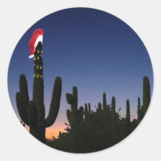 Sticker Rond Christmas Cactus (Devant)