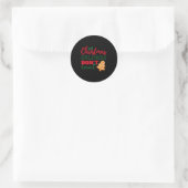 Sticker Rond Christmas Calories Don't Count Funny Holiday  (Sac)