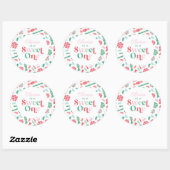 Sticker Rond Christmas Candy Sweet Un premier anniversaire (Feuille)