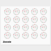 Sticker Rond Christmas Candy Three is Sweet 3e anniversaire (Feuille)