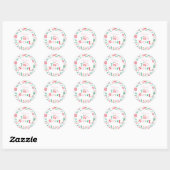Sticker Rond Christmas Candy Two Sweet 2e anniversaire (Feuille)