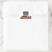 Sticker Rond Christmas Carol et English Top Hat (Sac)
