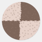 Sticker Rond Christmas Chess Cookies Pattern (Devant)