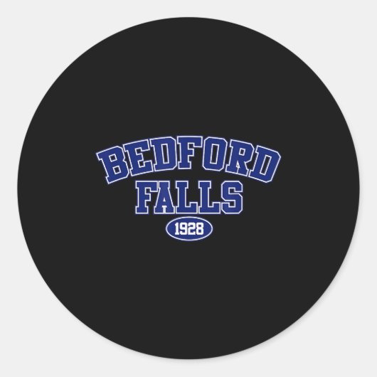 Sticker Rond Christmas Clic Movie, Bedford Falls. George Bailey (Devant)