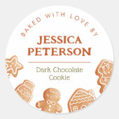 Sticker Rond Christmas Cookie Swap Baking Gingpain (Devant)