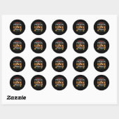 Sticker Rond Christmas Cookie Tester Taster Baking Crew Toddle (Feuille)