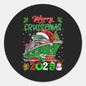 Sticker Rond Christmas Cruise 2025 Making Memories For A Lifeti (Devant)