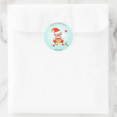 Sticker Rond Christmas Cute Elf pour Cadeaux & Faveurs (Sac)