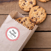 Sticker Rond Christmas Cute Photo Collage Simple Journal