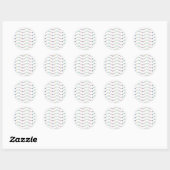Sticker Rond Christmas Decoration Cute Xmas Light Pattern (Feuille)