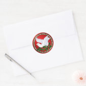 Sticker Rond Christmas Dove & Holly (Enveloppe)