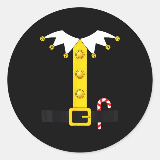 Sticker Rond Christmas Elf Costume  (Devant)