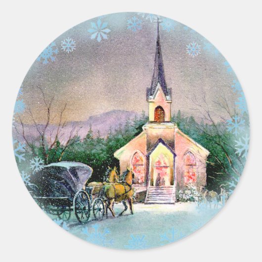 Sticker Rond CHRISTMAS EVE by SHARON SHARPE (Devant)