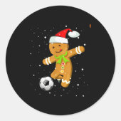 Sticker Rond Christmas Football Soccer Gingerbread Player (Devant)