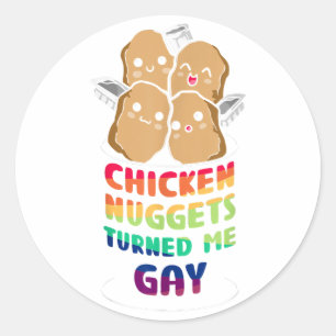 Sticker Rond Christmas Gay Ho Ho Homo Funny Gay LGBTQ Noël