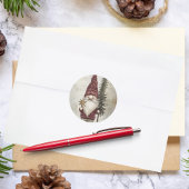 Sticker Rond Christmas Gnome for the Holidays
