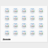 Sticker Rond Christmas Gnome GNOEL Adresse de retour (Feuille)