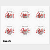 Sticker Rond Christmas Gnomes (Feuille)