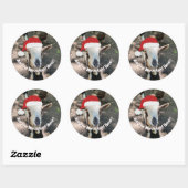 Sticker Rond Christmas Goat Custom Message (Feuille)
