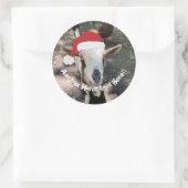 Sticker Rond Christmas Goat Custom Message (Sac)
