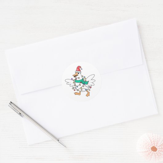 Sticker Rond Christmas Goose (Enveloppe)