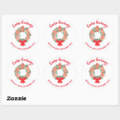 Sticker Rond Christmas Holiday Cookie Exchange (Feuille)