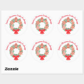 Sticker Rond Christmas Holiday Gingerbread Cookie Exchange  (Feuille)